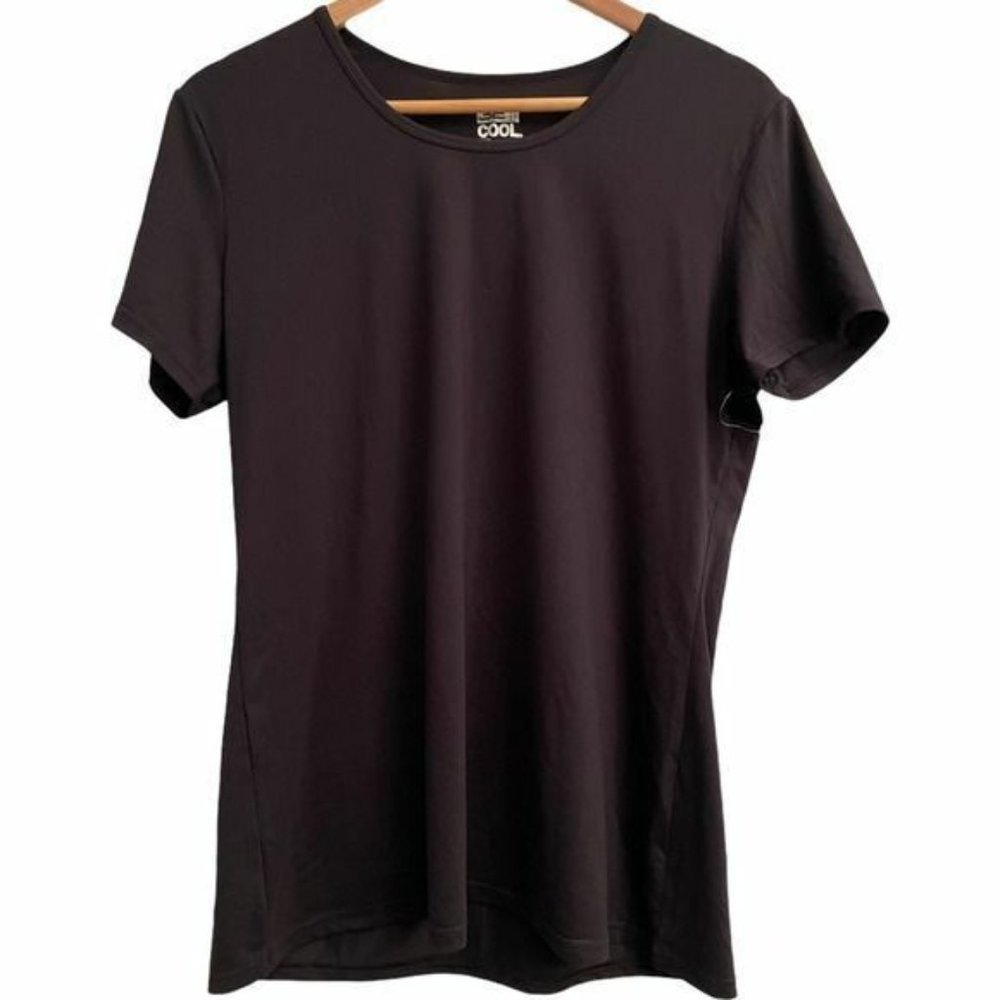 🖤 3/$25 32 Degrees Cool Quick Dry Ladies Scoop Neck Black T-Shirt XL